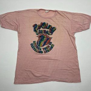 Pink Rolling Stones Tour T-Shirt from Cleveland Stadium 1978